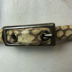 VINTAGE SKINNY SNAKE SKIN LEATHER  BELT S/M